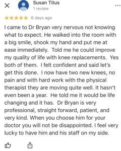 Dr Andrew Bryan- knee replacement surgery portland