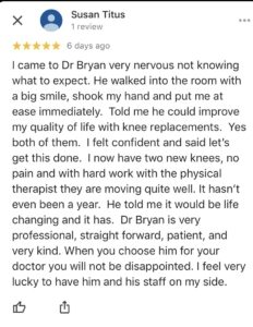 Dr Andrew Bryan- knee replacement surgery portland