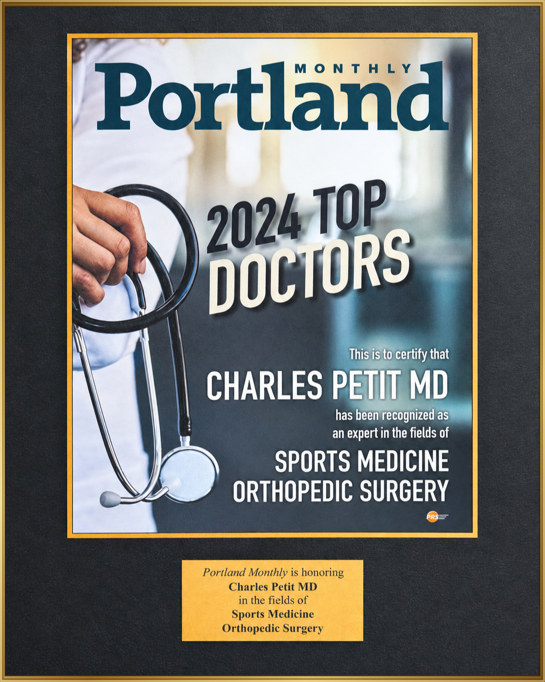 Charles Petit MD Portland Monthly 2024 Top Doctors recognition