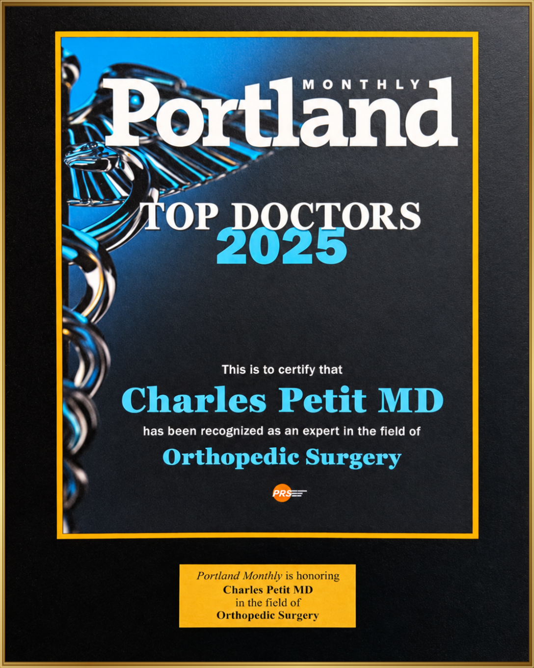 Charles Petit MD Portland Monthly 2025 Top Doctors recognition
