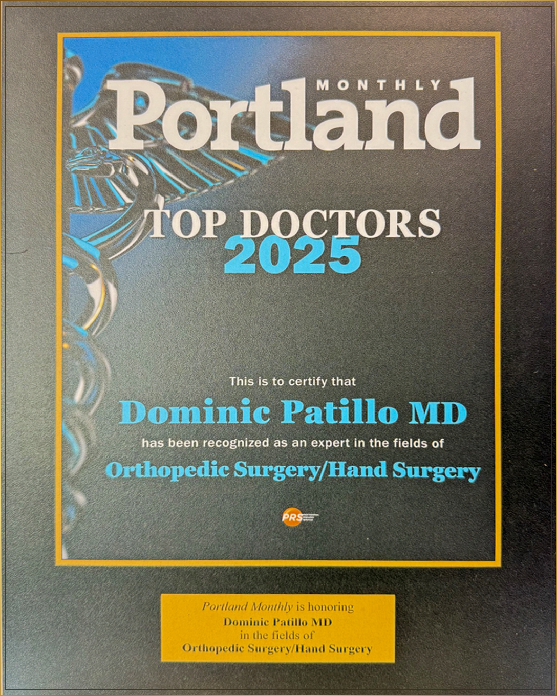 Dominic Patillo MD Portland Monthly 2025 Top Doctors recognition